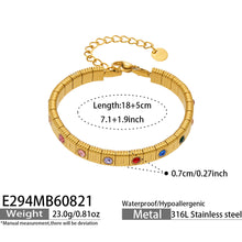 Colorful multi-zircon bracelet