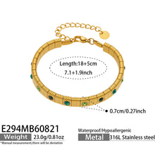 Stylish white zircon steel bracelet