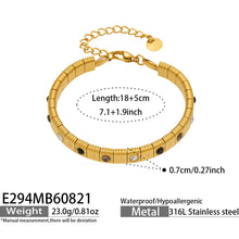 316L Stainless Steel 18K PVD Gold Colorful Zircon Bracelet made with 316L stainless steel and 18K PVD gold finish for wholesale jewelry buyers - image 9