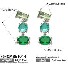 316L Stainless Steel 18K PVD Gold Colorful Zircon Earrings made with 316L stainless steel and 18K PVD gold finish for wholesale jewelry buyers - image 10