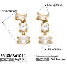 316L Stainless Steel 18K PVD Gold Colorful Zircon Earrings made with 316L stainless steel and 18K PVD gold finish for wholesale jewelry buyers - image 11