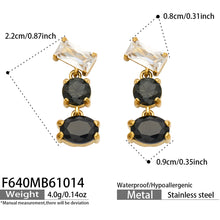 316L Stainless Steel 18K PVD Gold Colorful Zircon Earrings made with 316L stainless steel and 18K PVD gold finish for wholesale jewelry buyers - image 13