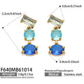 Blue Zircon Gold / Earrings