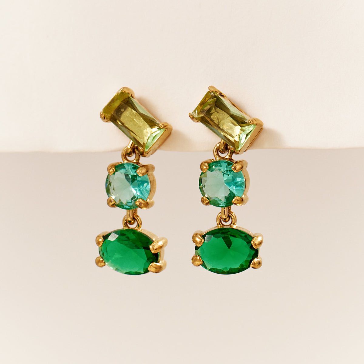 316L Stainless Steel 18K PVD Gold Colorful Zircon Earrings made with 316L stainless steel and 18K PVD gold finish for wholesale jewelry buyers - image 20