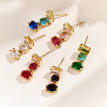 316L Stainless Steel 18K PVD Gold Colorful Zircon Earrings made with 316L stainless steel and 18K PVD gold finish for wholesale jewelry buyers - image 21