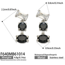 316L Stainless Steel 18K PVD Gold Colorful Zircon Earrings made with 316L stainless steel and 18K PVD gold finish for wholesale jewelry buyers - image 8