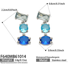 316L Stainless Steel 18K PVD Gold Colorful Zircon Earrings made with 316L stainless steel and 18K PVD gold finish for wholesale jewelry buyers - image 9