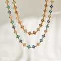 316L Stainless Steel 18K PVD Gold Colorful Zircon Matching Collection