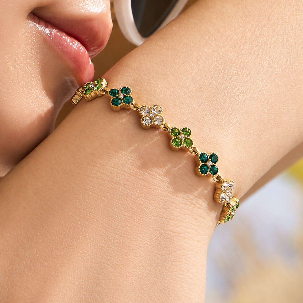 316L Stainless Steel 18K PVD Gold Colorful Zircon Matching Collection made with 316L stainless steel and 18K PVD gold finish for wholesale jewelry buyers - image 18