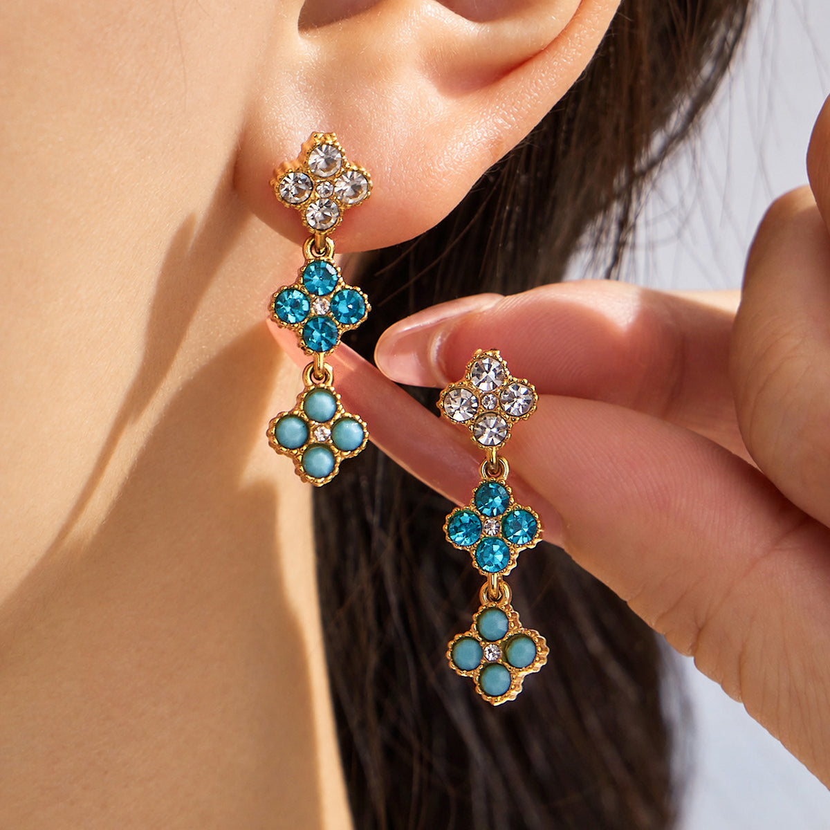 316L Stainless Steel 18K PVD Gold Colorful Zircon Matching Collection made with 316L stainless steel and 18K PVD gold finish for wholesale jewelry buyers - image 20