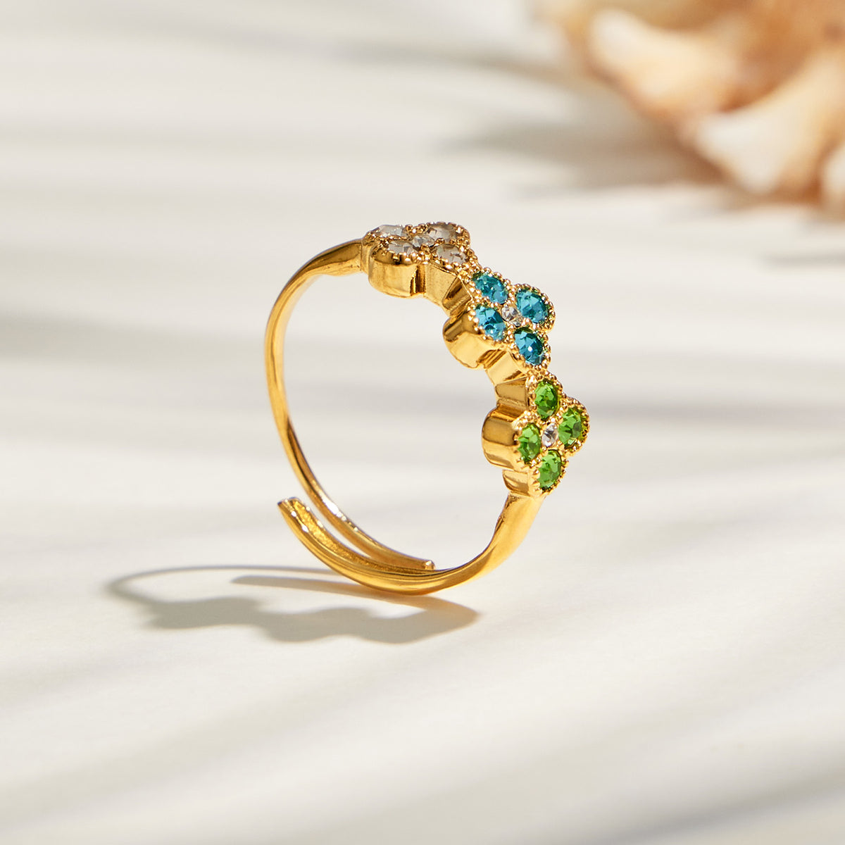 316L Stainless Steel 18K PVD Gold Colorful Zircon Matching Collection made with 316L stainless steel and 18K PVD gold finish for wholesale jewelry buyers - image 9