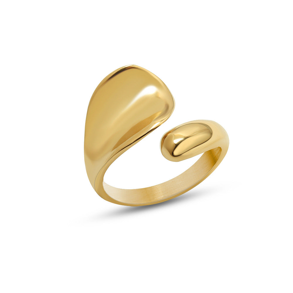 316L Stainless Steel 18K PVD Gold Concave Band Ring made with 316L stainless steel and 18K PVD gold finish for wholesale jewelry buyers - image 9