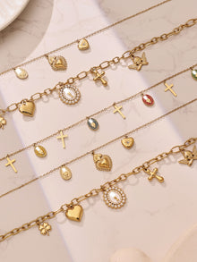 Close-up of 18K Gold Plated Cross Pendant
