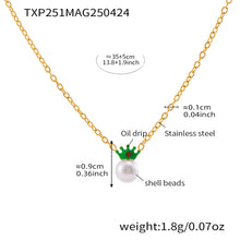 316L Stainless Steel 18K PVD Gold Crown Pearl Necklace made with 316L stainless steel and 18K PVD gold finish for wholesale jewelry buyers - image 6