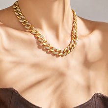 Stunning 316L stainless steel Cuban chain bracelet in gold color