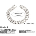 Bracelet / A款锆石古巴链Steel / 19cm