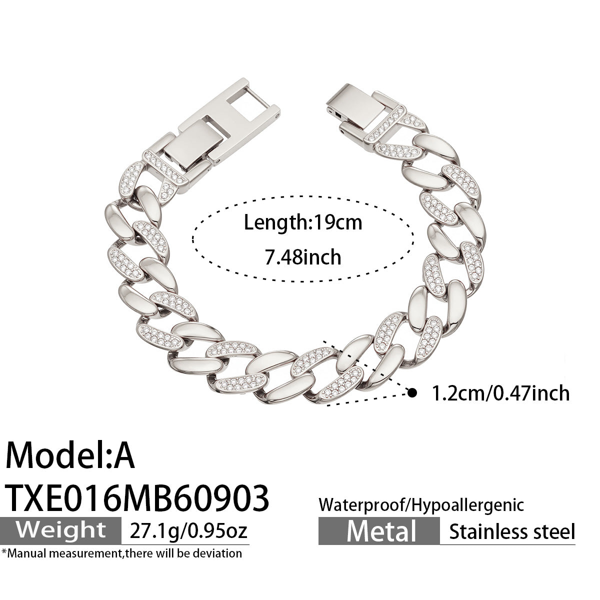 316L Stainless Steel 18K PVD Gold Cuban Chain Bracelet made with 316L stainless steel and 18K PVD gold finish for wholesale jewelry buyers - image 12