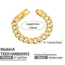 316L Stainless Steel 18K PVD Gold Cuban Chain Bracelet made with 316L stainless steel and 18K PVD gold finish for wholesale jewelry buyers - image 13
