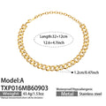 Necklace / A款锆石古巴链Gold / 12cm