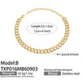Necklace / B款满钻锆石古巴链Gold / 12cm