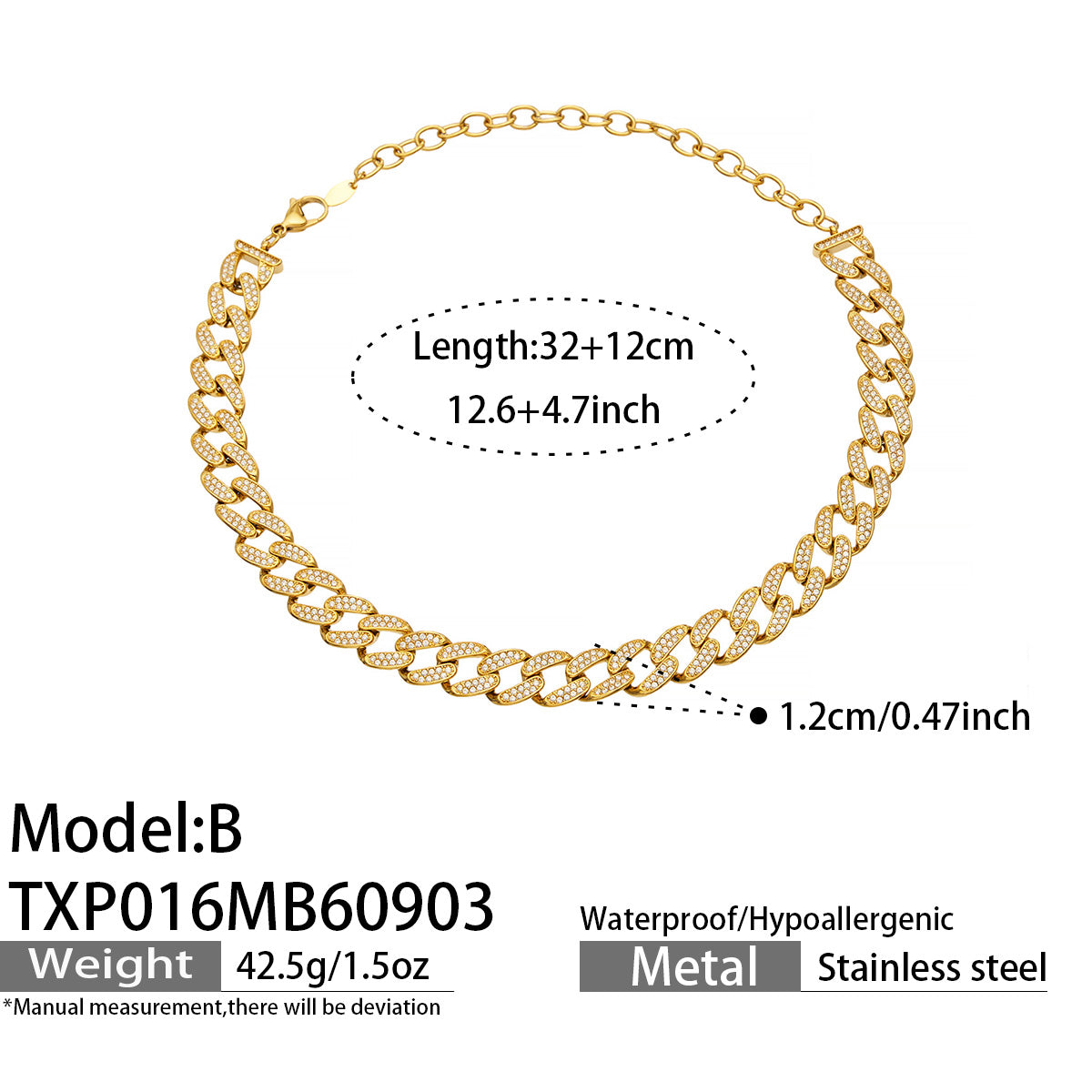 316L Stainless Steel 18K PVD Gold Cuban Chain Bracelet made with 316L stainless steel and 18K PVD gold finish for wholesale jewelry buyers - image 19