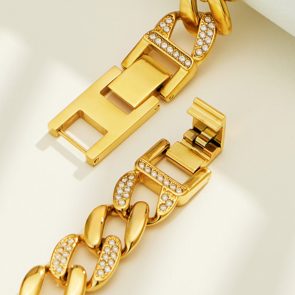 316L Stainless Steel 18K PVD Gold Cuban Chain Bracelet made with 316L stainless steel and 18K PVD gold finish for wholesale jewelry buyers - image 7
