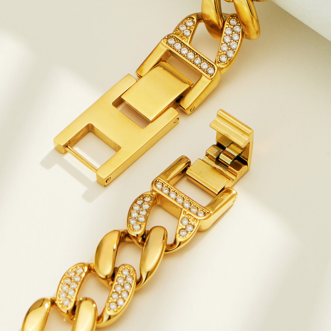 316L Stainless Steel 18K PVD Gold Cuban Chain Bracelet made with 316L stainless steel and 18K PVD gold finish for wholesale jewelry buyers - image 7