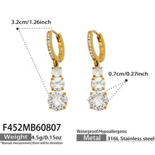 Cubic zirconia droplet earrings size and product detail guide