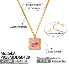 Custom Enamel Floral Necklace Manufacturing | 316L Stainless Steel OEM Jewelry