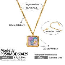 Custom Enamel Floral Necklace Manufacturing | 316L Stainless Steel OEM Jewelry