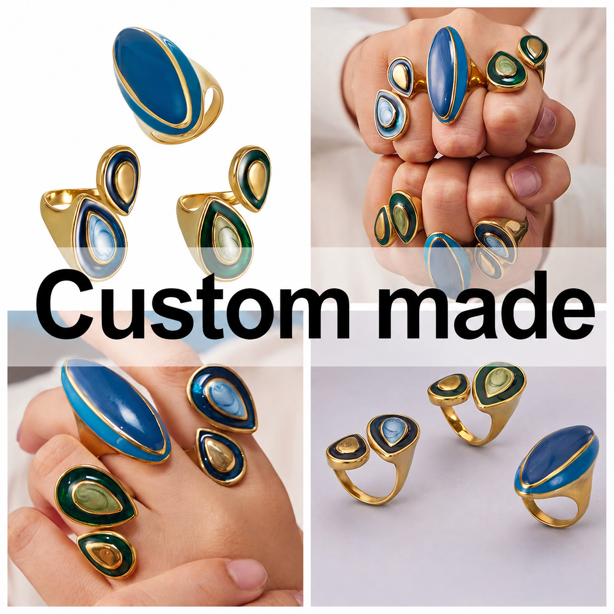 Custom Statement Rings Manufacturing | 316L Stainless Steel OEM Jewelry