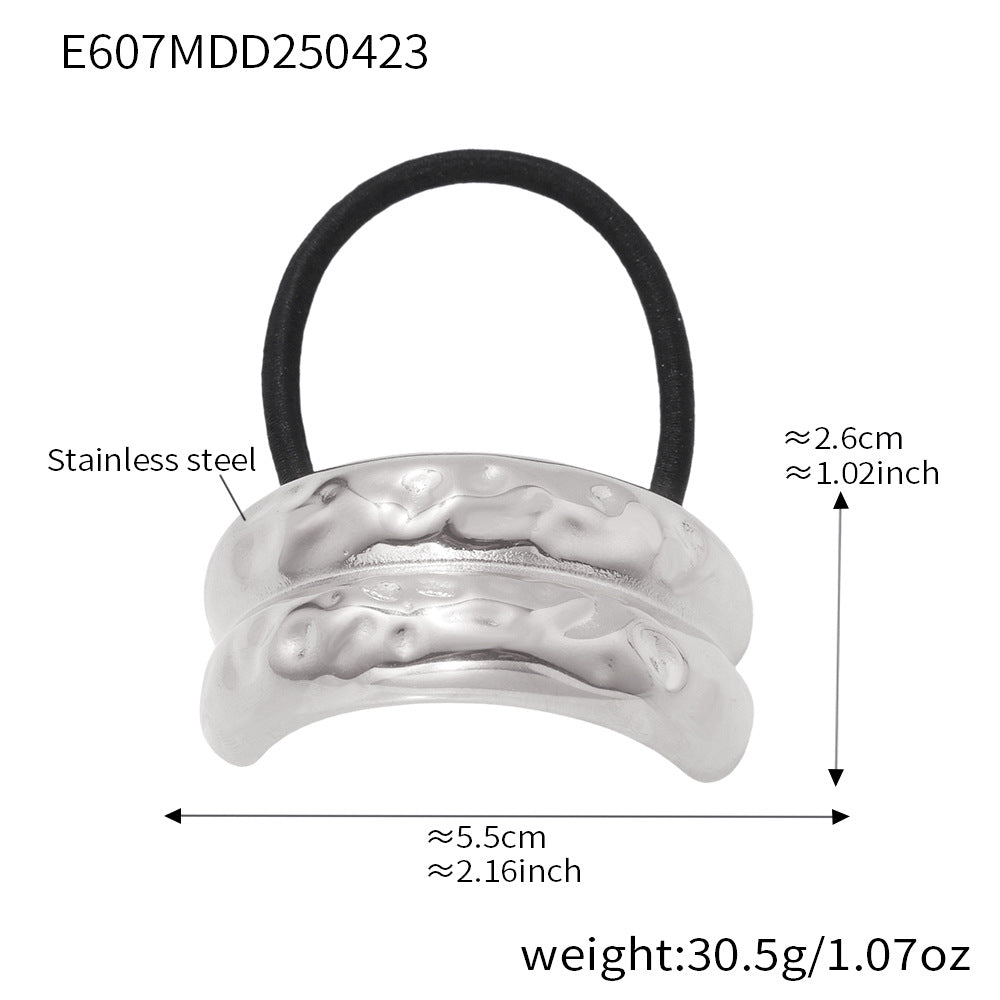 316L Stainless Steel Minimalist Semi-Circle Hair Tie Hair Accessory