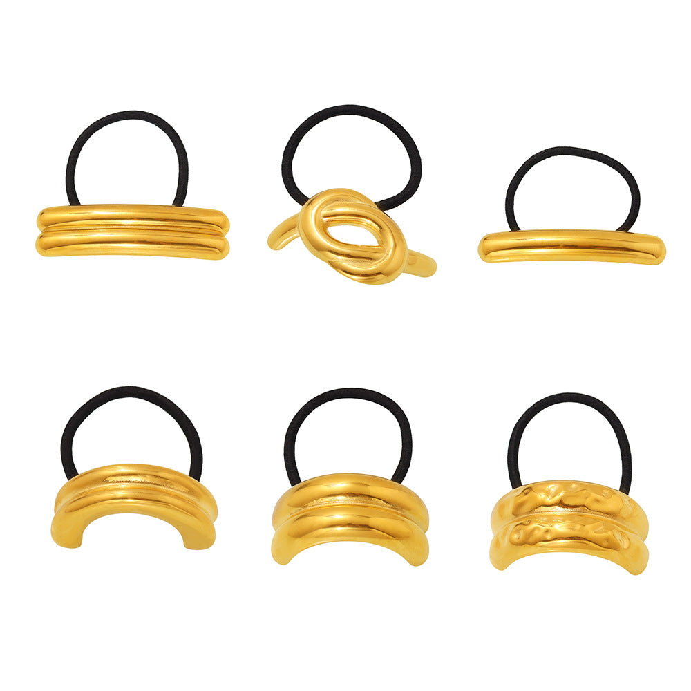 316L Stainless Steel Minimalist Semi-Circle Hair Tie Hair Accessory