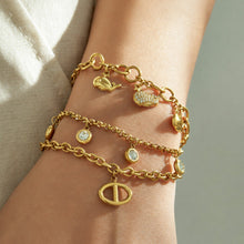 316L Stainless Steel 18K PVD Gold Dolphin Zircon Bracelet made with 316L stainless steel and 18K PVD gold finish for wholesale jewelry buyers - image 8