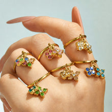 316L Stainless Steel 18K PVD Gold Double Pendant Clover Ring made with 316L stainless steel and 18K PVD gold finish for wholesale jewelry buyers - image 14