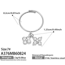 316L Stainless Steel 18K PVD Gold Double Pendant Clover Ring made with 316L stainless steel and 18K PVD gold finish for wholesale jewelry buyers - image 21