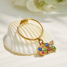316L Stainless Steel 18K PVD Gold Double Pendant Clover Ring made with 316L stainless steel and 18K PVD gold finish for wholesale jewelry buyers - image 8