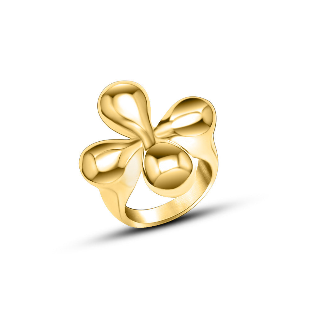 316L Stainless Steel 18K PVD Gold Droplet Ring made with 316L stainless steel and 18K PVD gold finish for wholesale jewelry buyers - image 5