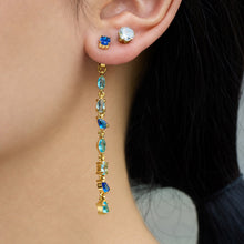 Elegant droplet zircon earrings in gold