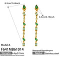 A Green Zircon Gold / Earrings