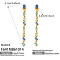 A Blue Zircon Gold / Earrings