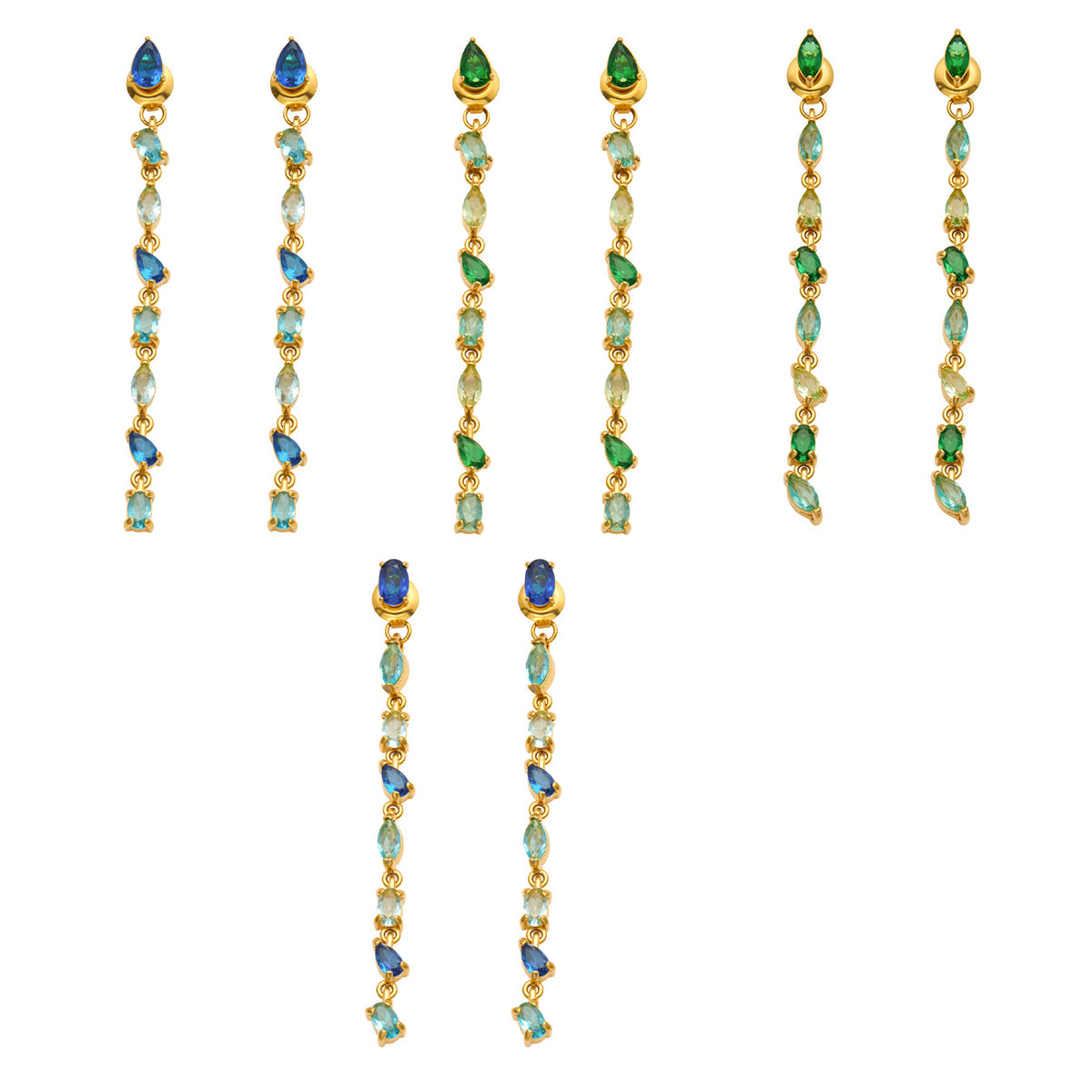 316L Stainless Steel 18K PVD Gold Droplet Zircon Earrings made with 316L stainless steel and 18K PVD gold finish for wholesale jewelry buyers - image 7