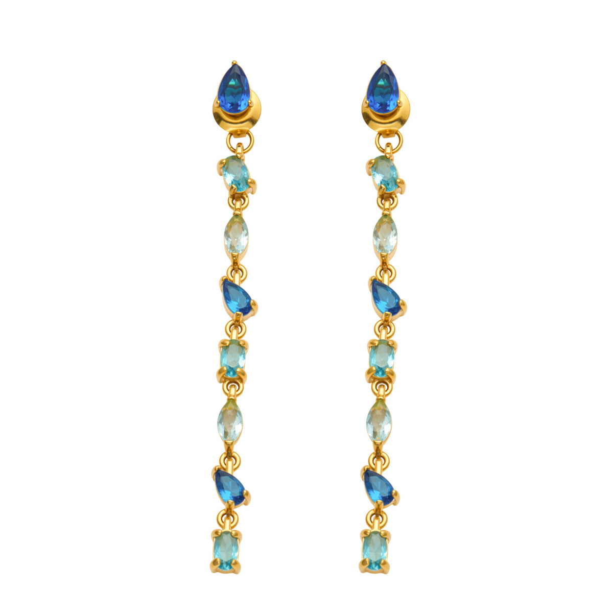 316L Stainless Steel 18K PVD Gold Droplet Zircon Earrings made with 316L stainless steel and 18K PVD gold finish for wholesale jewelry buyers - image 8