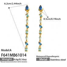 316L Stainless Steel 18K PVD Gold Droplet Zircon Earrings made with 316L stainless steel and 18K PVD gold finish for wholesale jewelry buyers - image 9