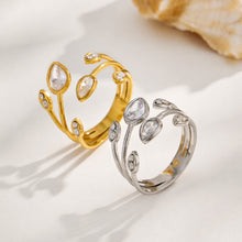 316L Stainless Steel 18K PVD Gold Droplet Zircon Ring made with 316L stainless steel and 18K PVD gold finish for wholesale jewelry buyers - image 8