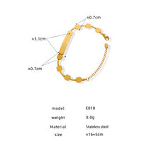E010 geometric bar chain bracelet 16 plus 5 cm size and product detail guide