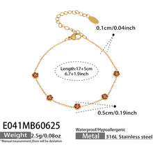 316L Stainless Steel 18K PVD Heart & Rose Charm Bracelet Collection