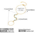 Blue CZ - Gold / 17 + 5 cm