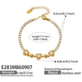 E283 Heart White Zircon / Gold / 5 cm