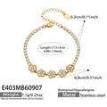 E403 Flower White Zircon / Gold / 5 cm